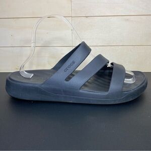 Crocs Getaway Strappy Sandals Black Women's Size 10 Shoes